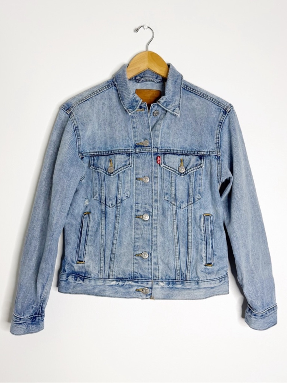 Levi’s Premium Light Wash Denim Trucker Jacket XS Cotton Women’s